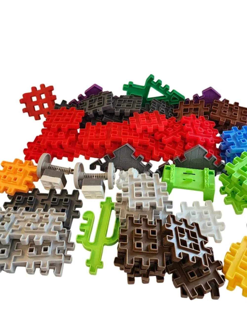 Retired Little Tikes Waffle Blocks Steam Train 81 Pieces NOT COMPLETE